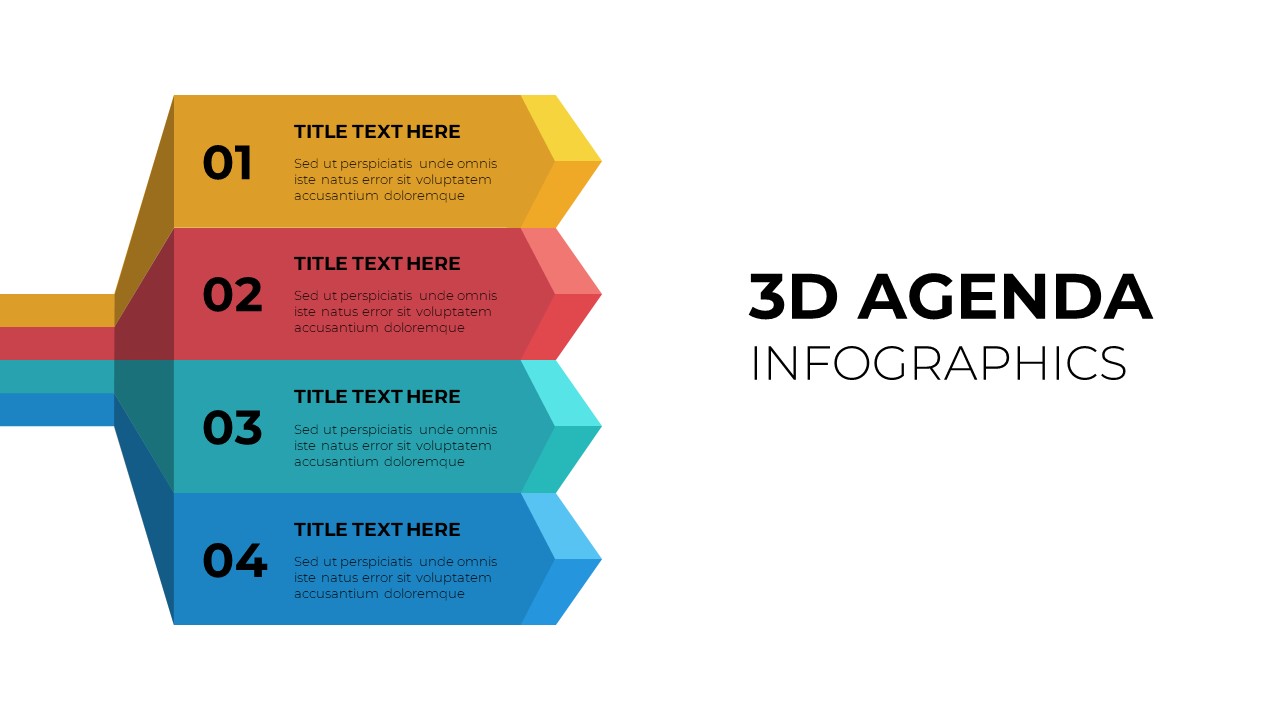 3D Agenda PowerPoint template