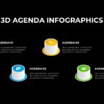 dark theme simple 3d infographics