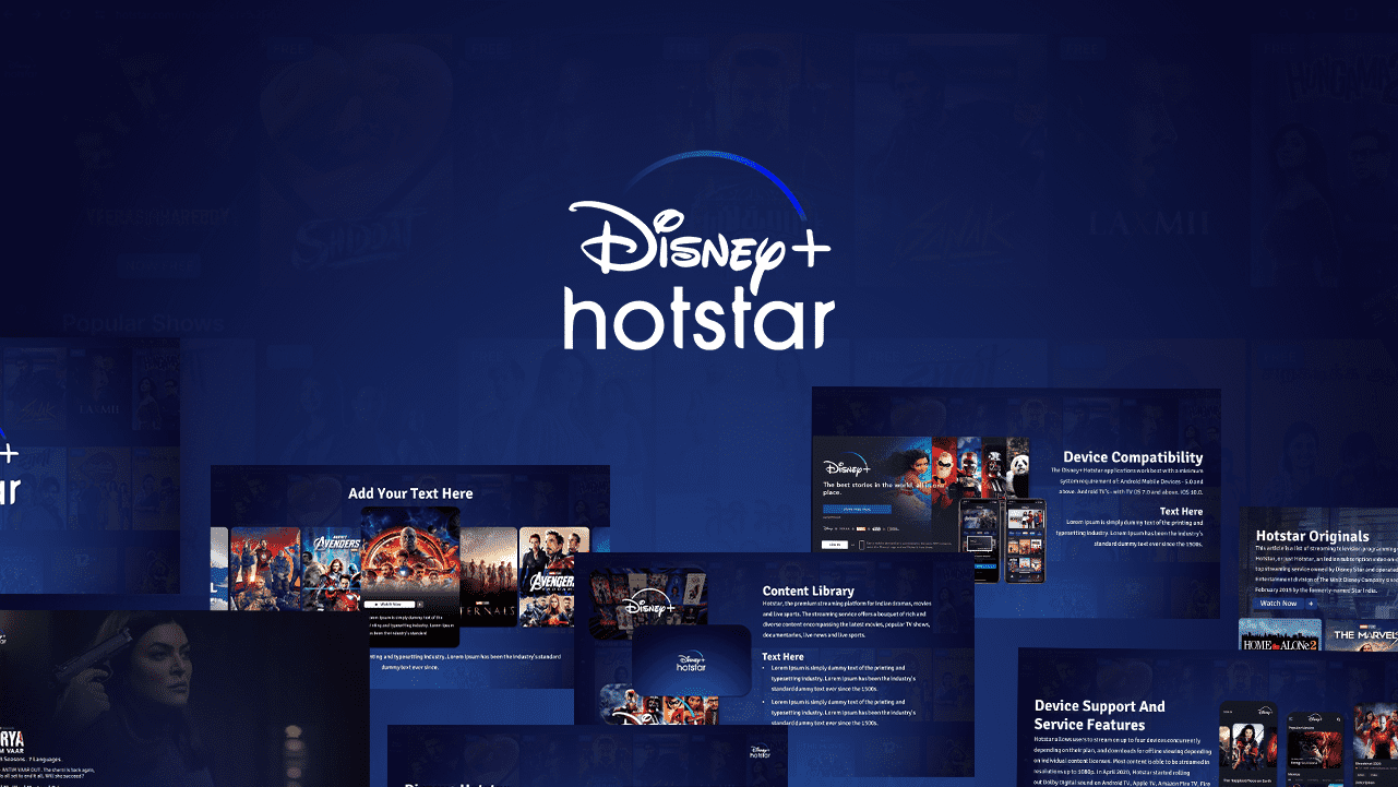 Disney Hotstar Inspired Template