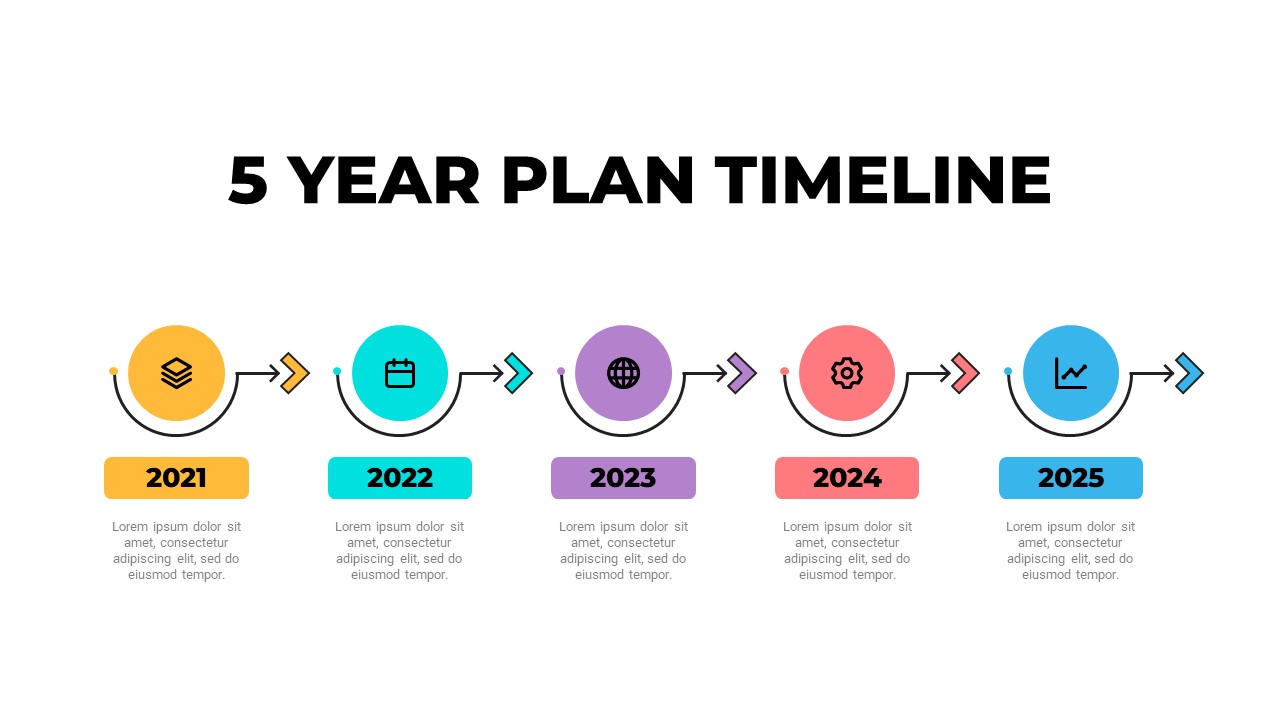 5 Year Plan Timeline – Free PowerPoint Infographic Template