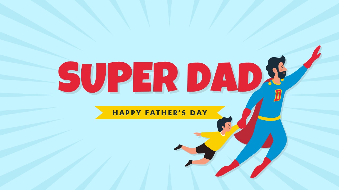 Happy Fathers Day | Free PowerPoint Template & Google Slides Theme