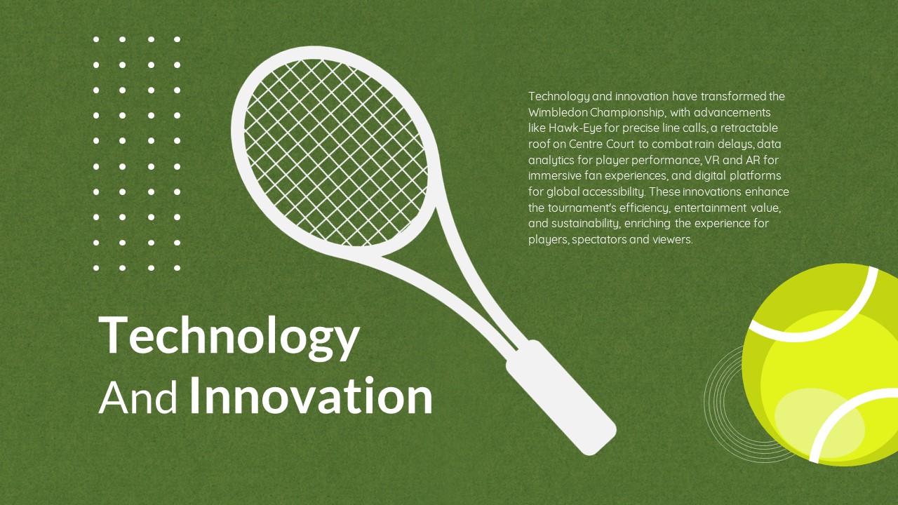 Wimbledon technology and innovation