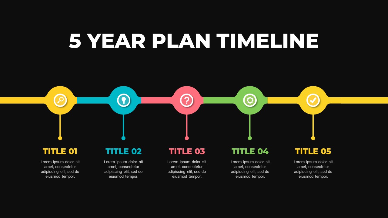 dark theme simple timeline template