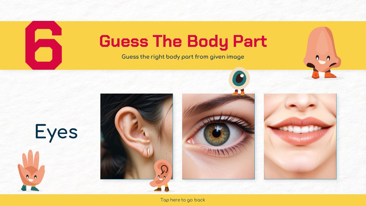 Body Part Quiz Template