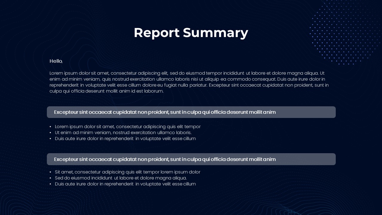 Report Summary