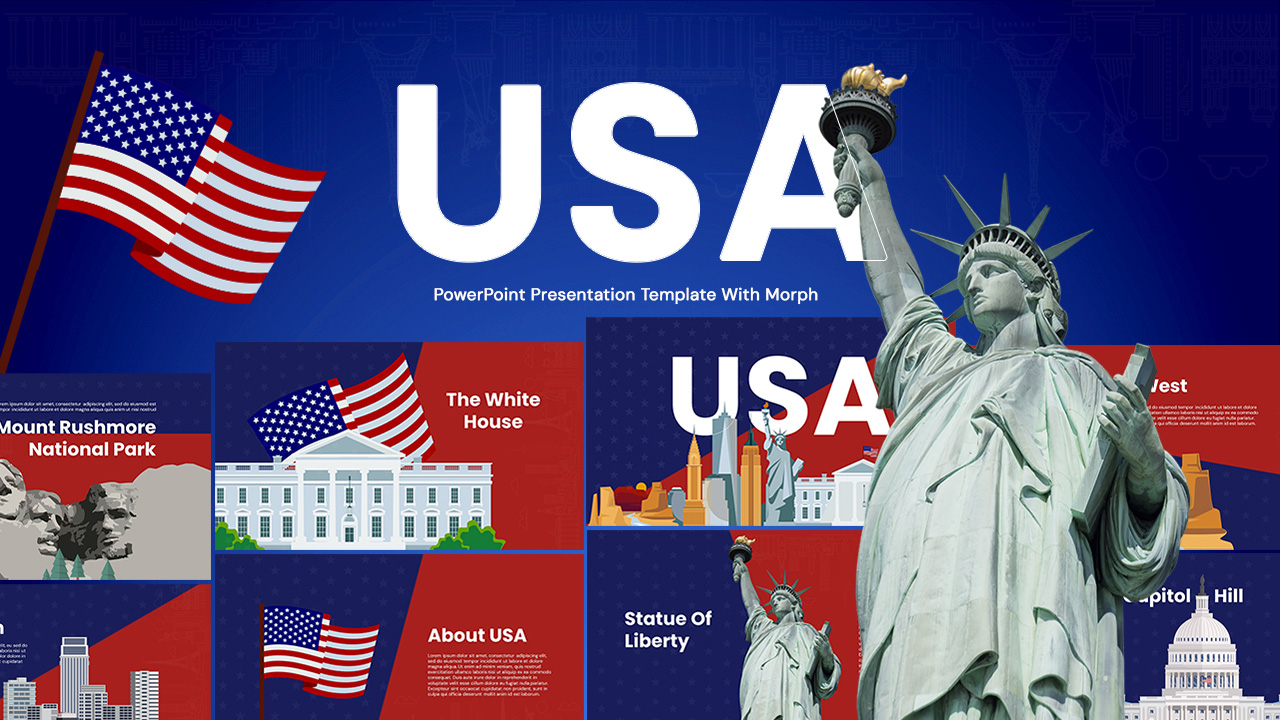 Free America PowerPoint Template & Google Slides Themes for USA ...