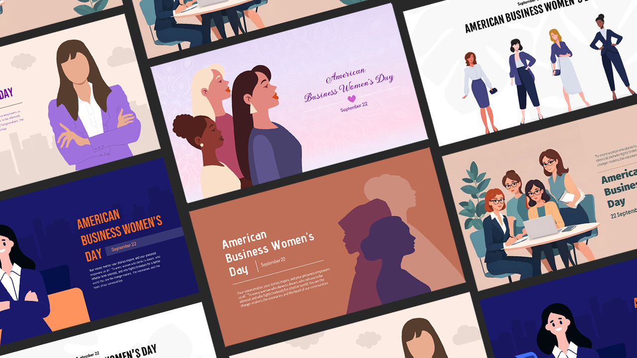 American Business women day template
