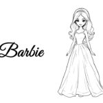 barbie coloring worksheet