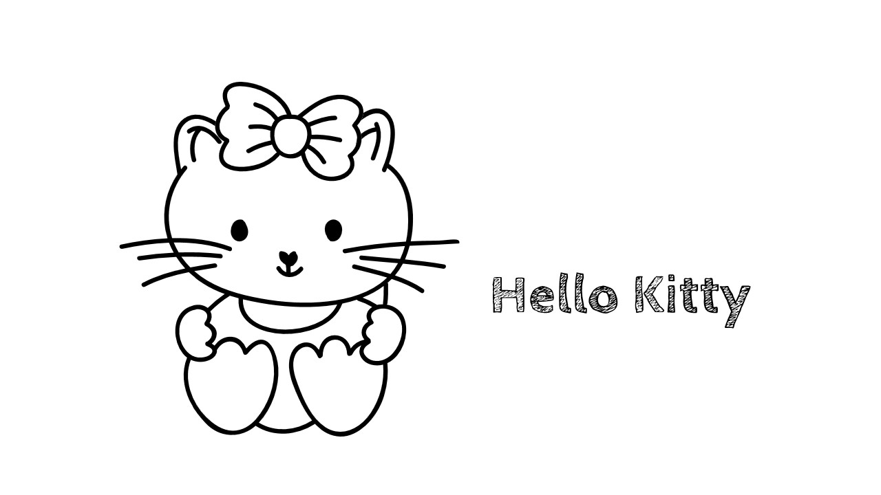 Cute Hello Kitty Coloring