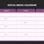 dark theme social media calendar