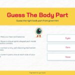 guess the body part game quiz template