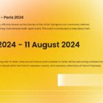 Paris olympics 2024 dates