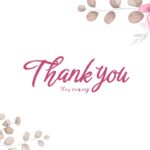 pink thank you poster