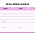 social media calendar template