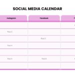 social media calendar template