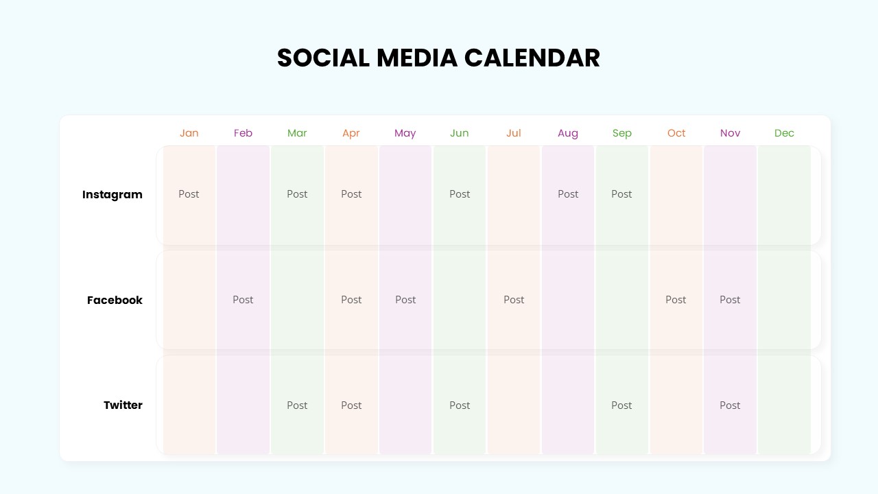 social media weekly calendar