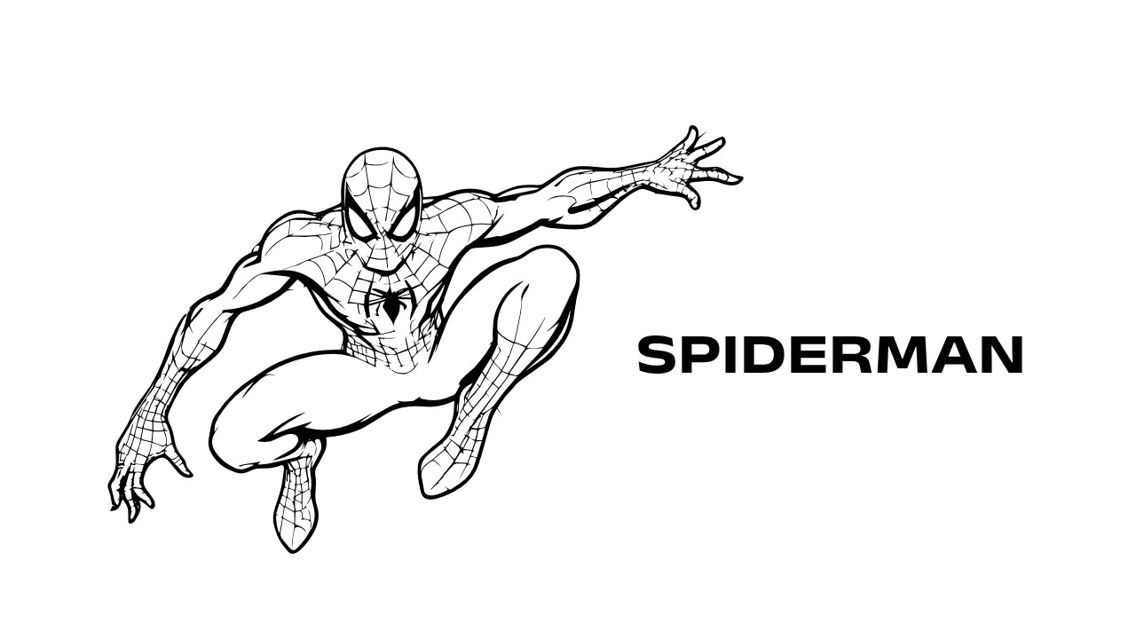 spiderman coloring pages template