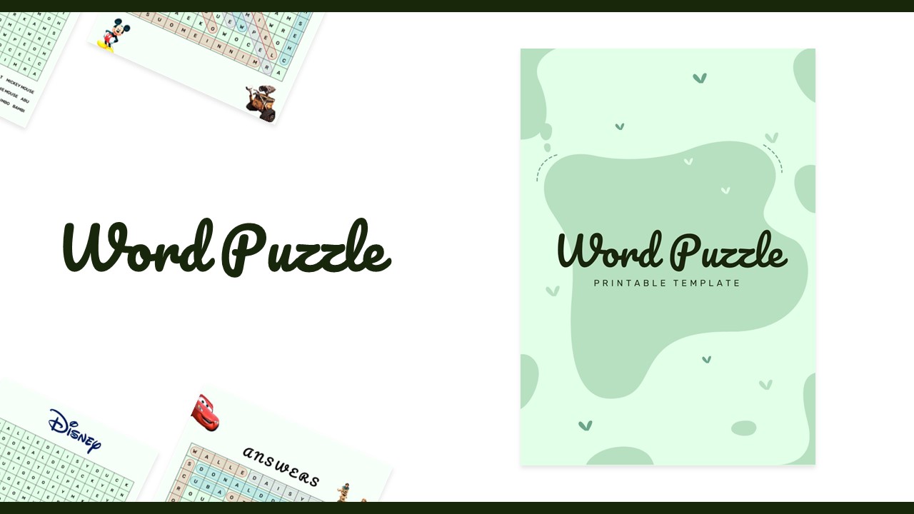 word puzzle game template