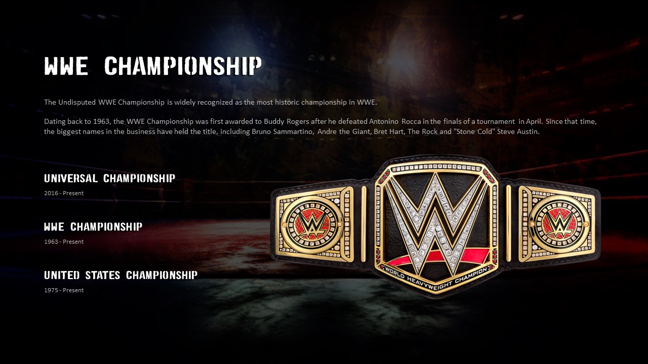 wwe championship template