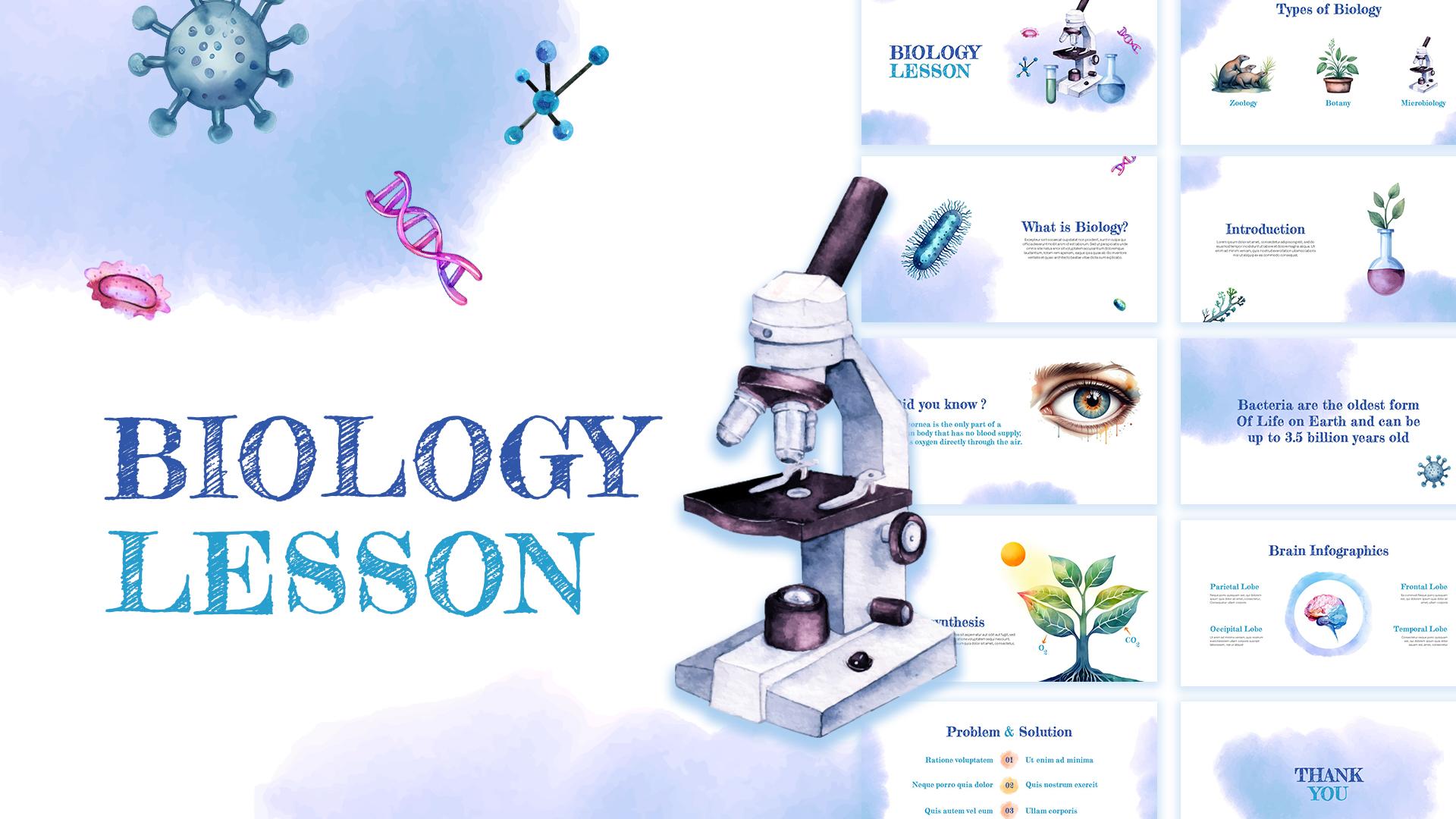 biology lesson presentation template