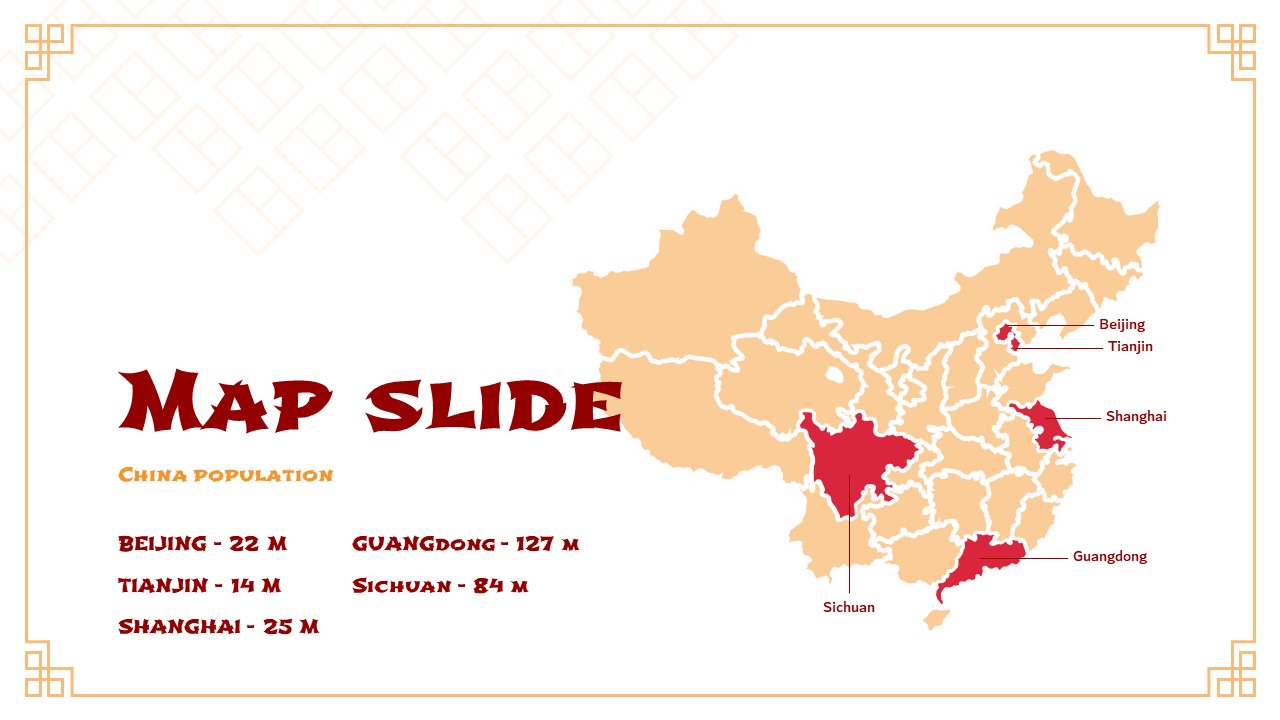 china map template