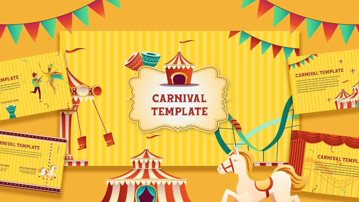 colorful slides carnival template