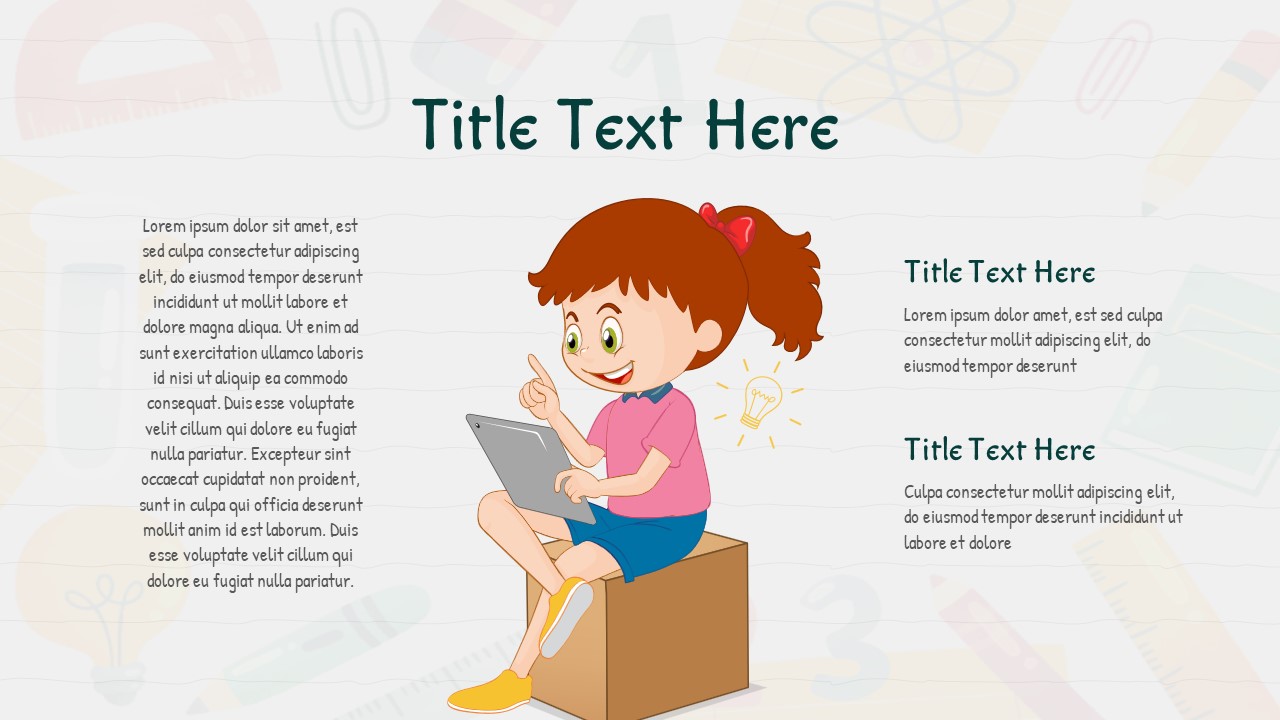 cute education template