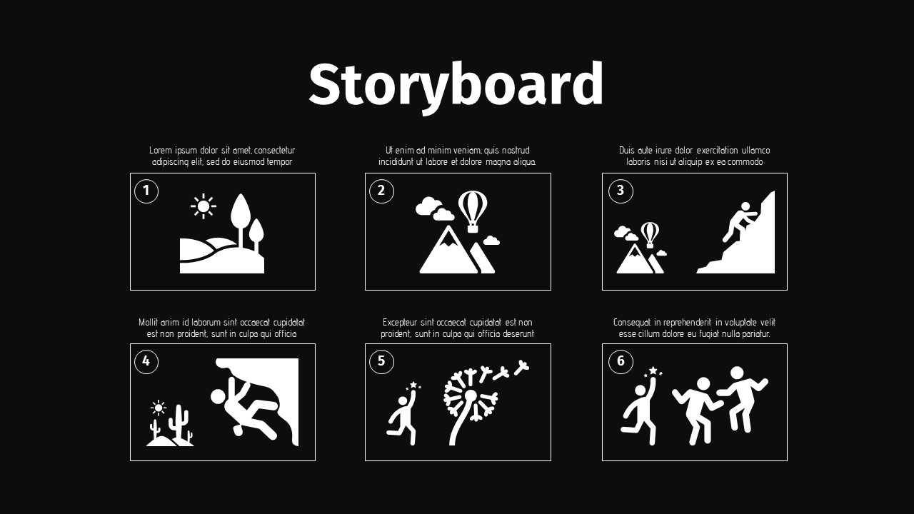 dark story board template