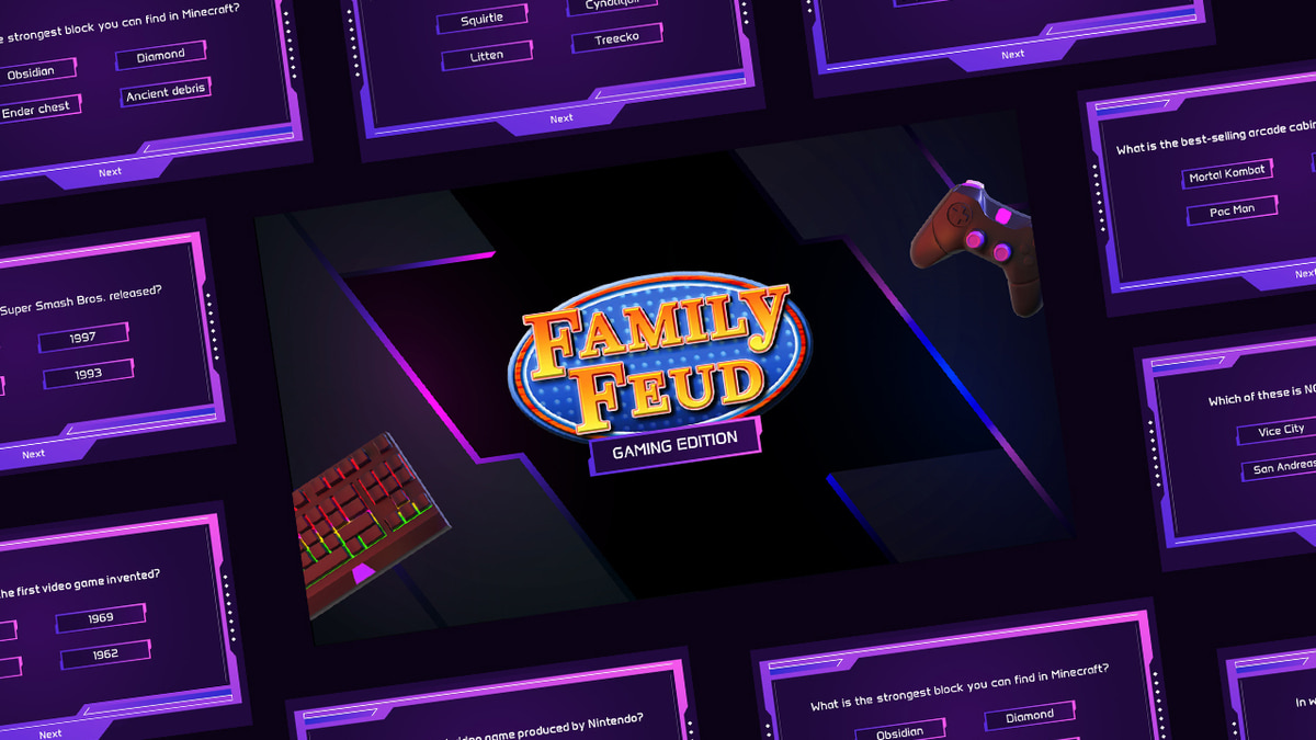 family feud gaming quiz template