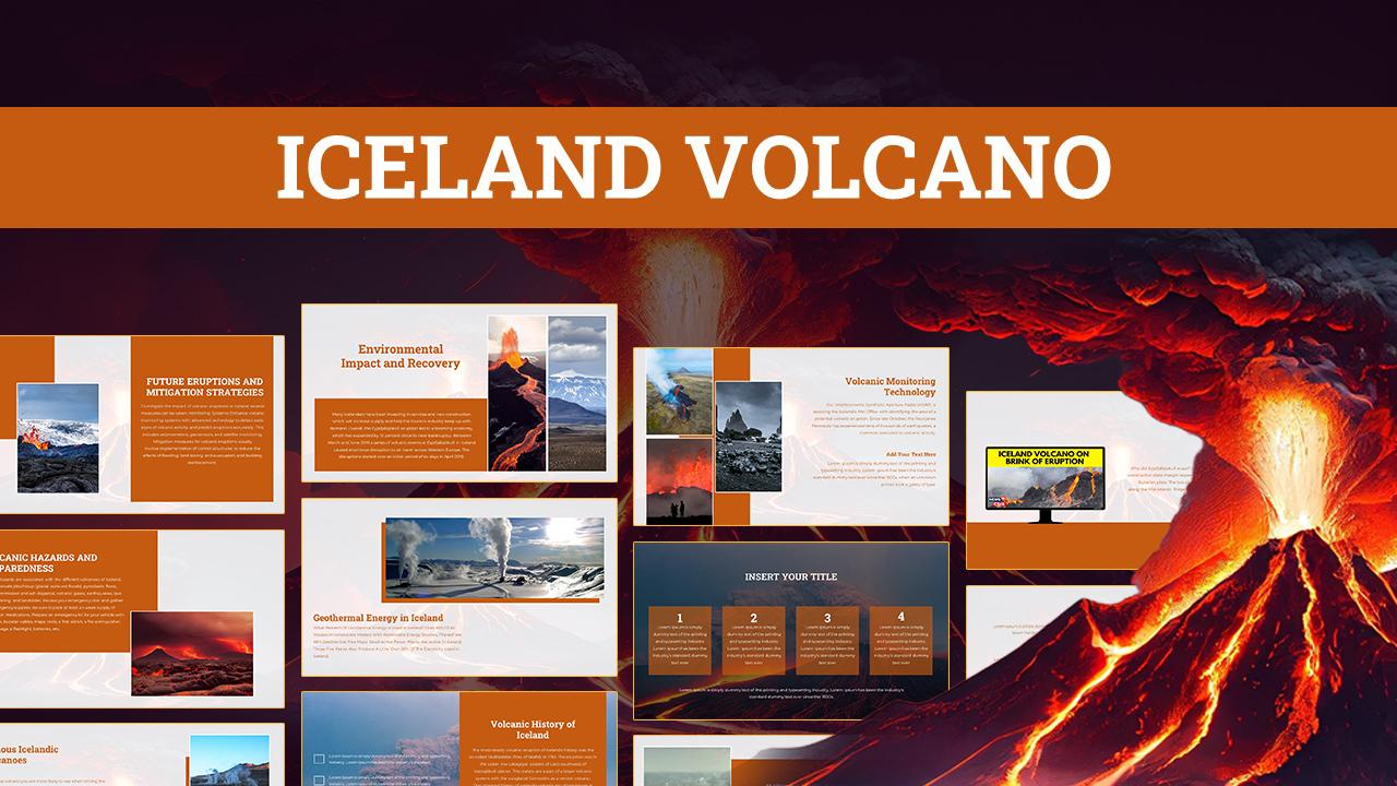 iceland volcano template