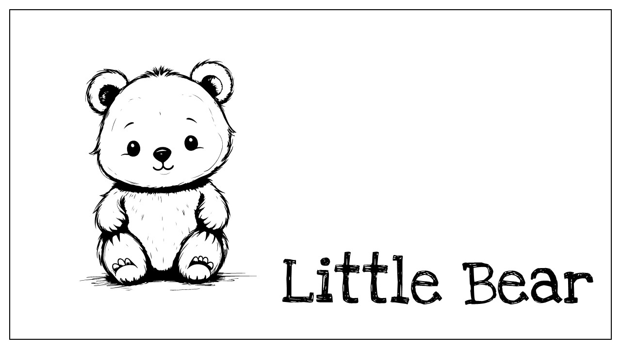 little bear coloring pages