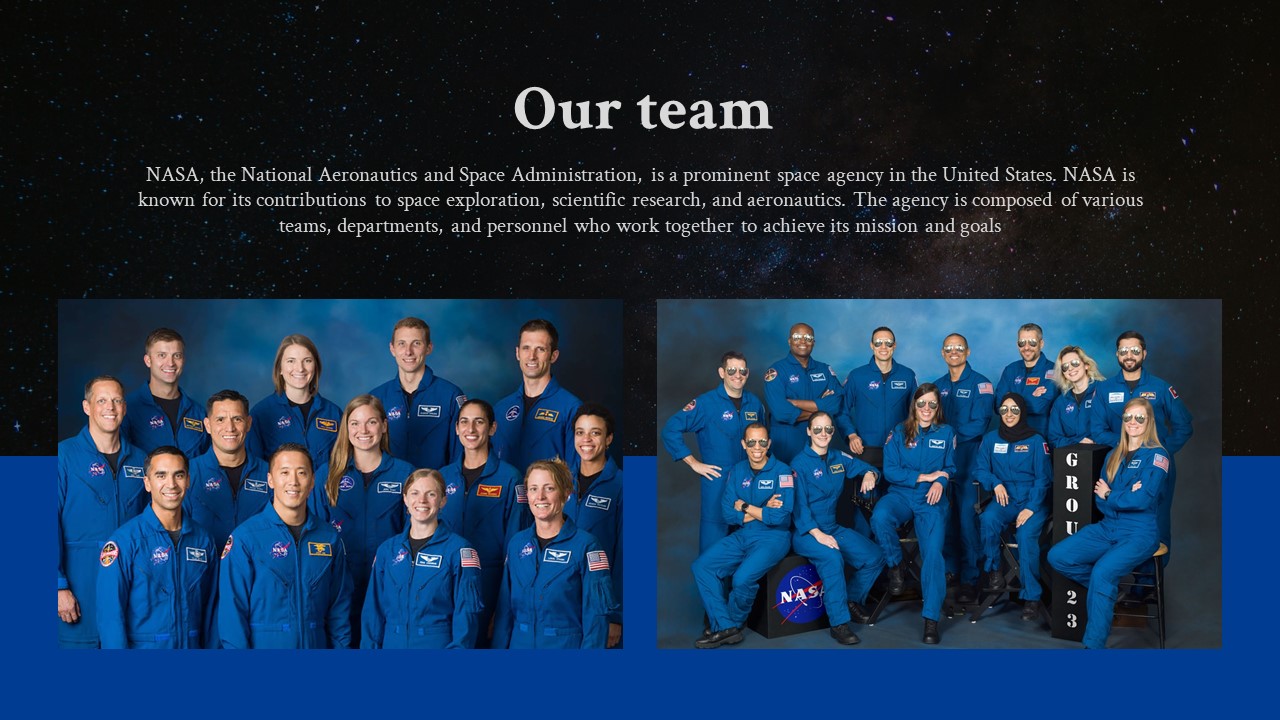 nasa astronaut team template