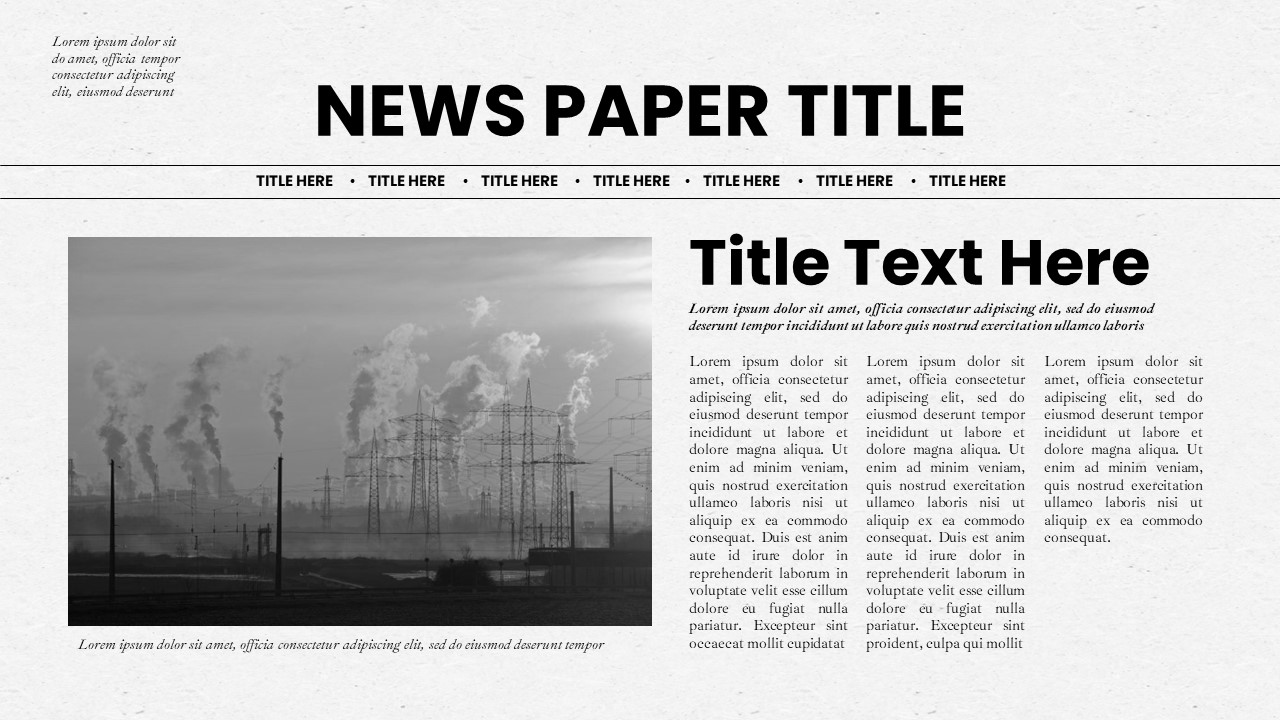 newspaper article template