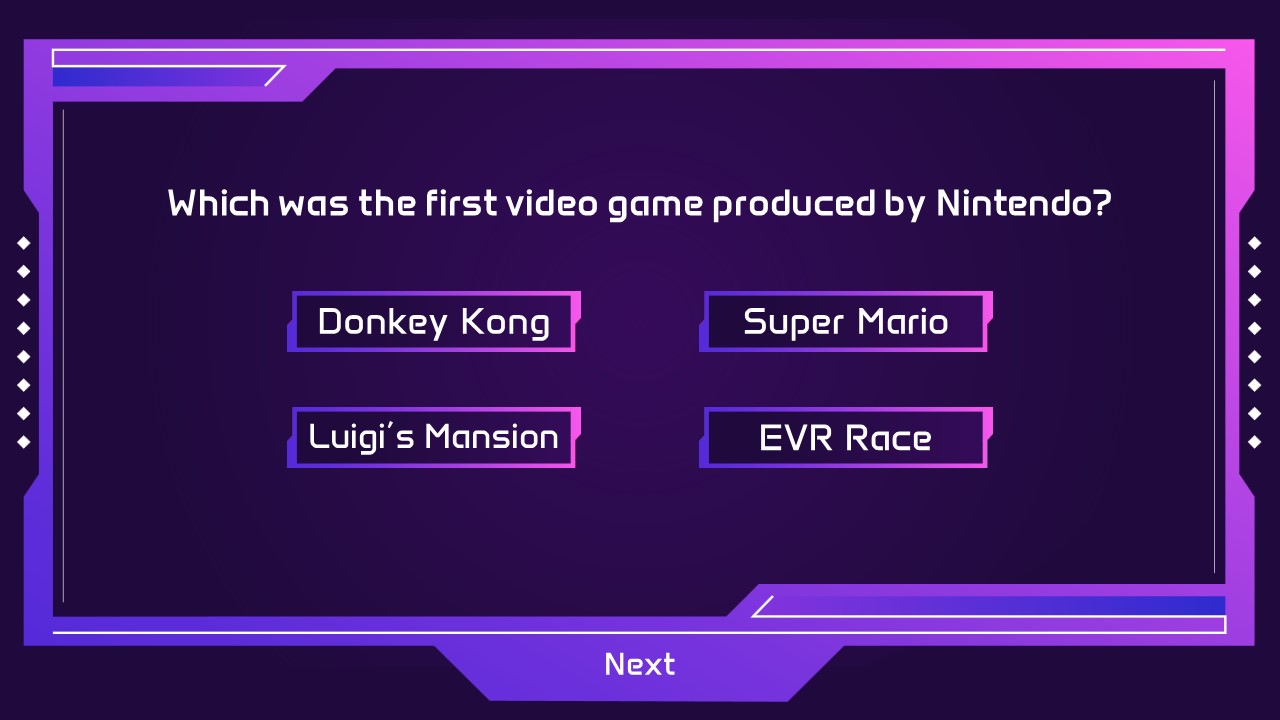 nintendo game quiz template