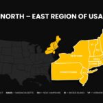 north eastern county map america