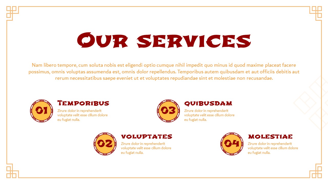 our services template