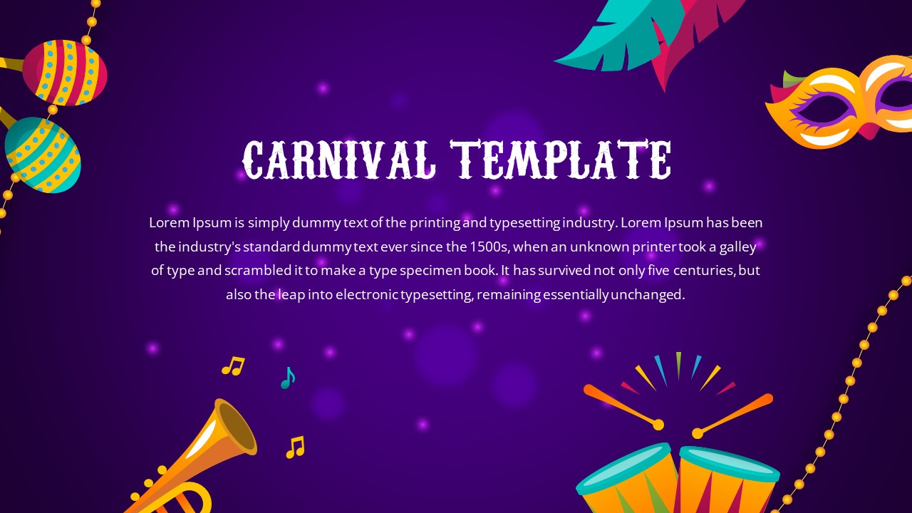 purple theme carnival template