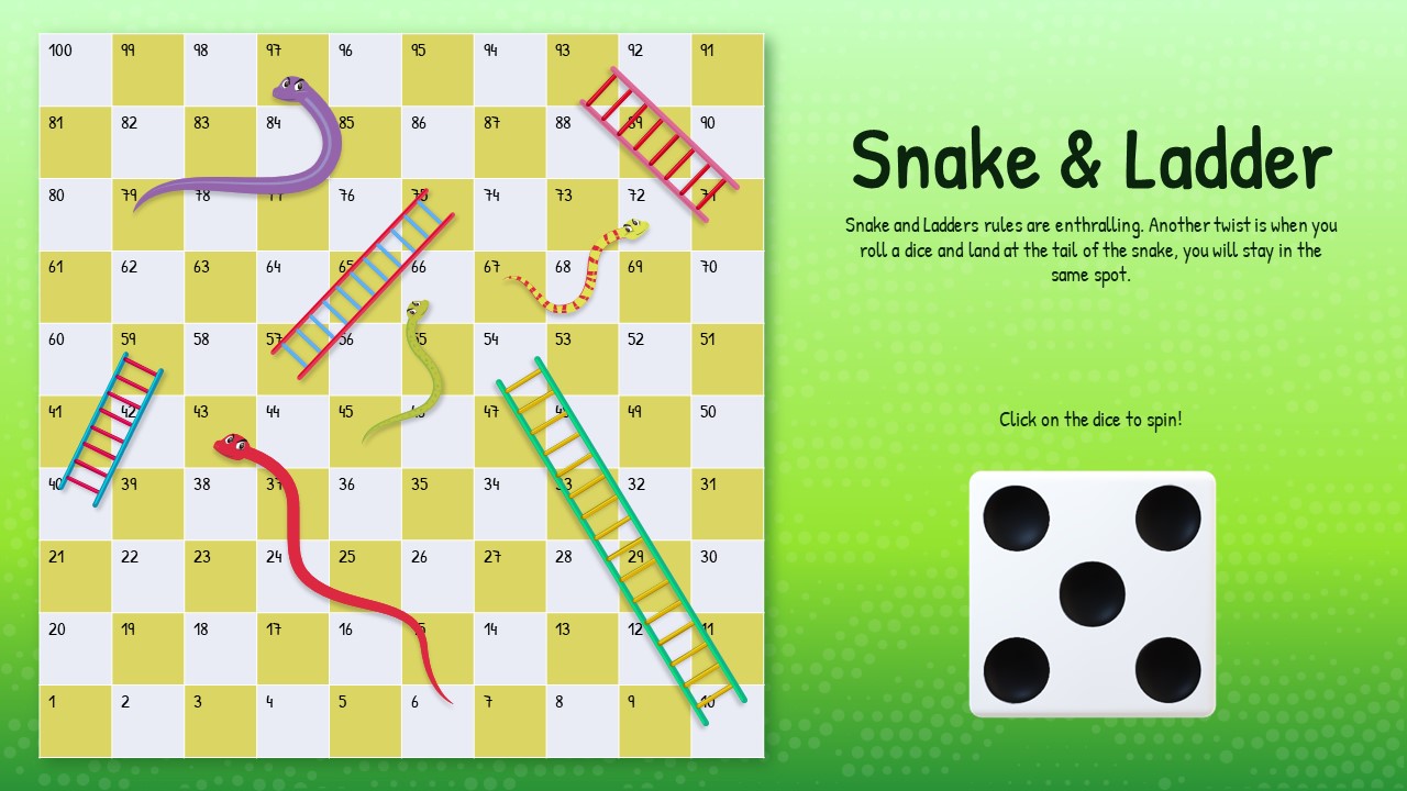 snakes and ladders board game template