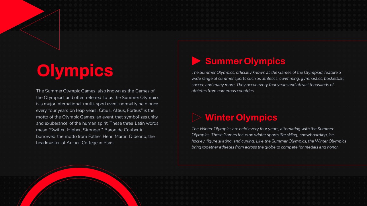 sports presentation template