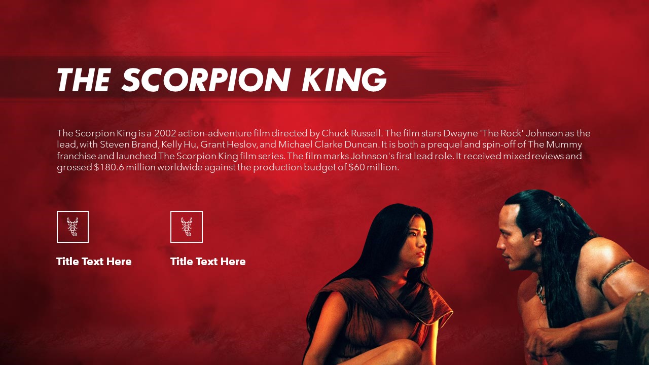 the scorpion king movie template