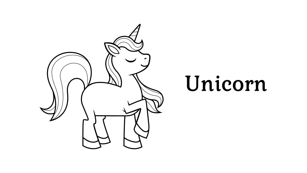 unicorn drawing pages