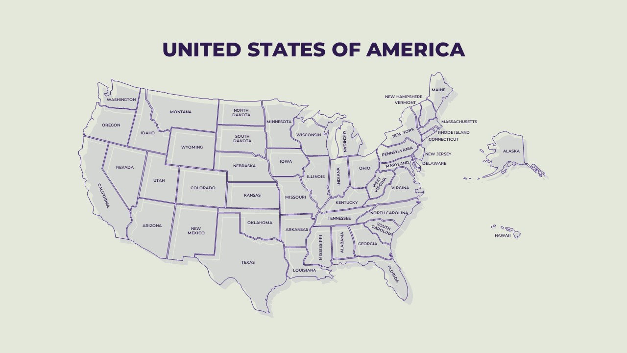 50 american states map