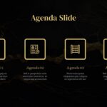 black and gold theme presentation template