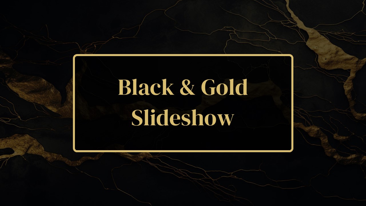 black & gold slideshow template