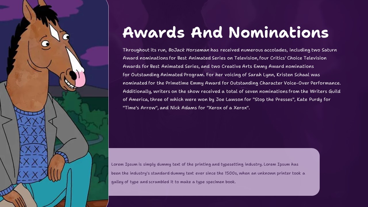 bojack horseman awards