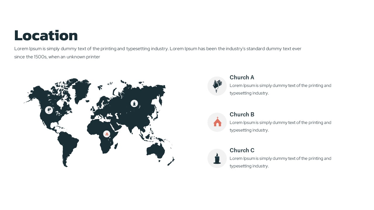 churches worldwide map