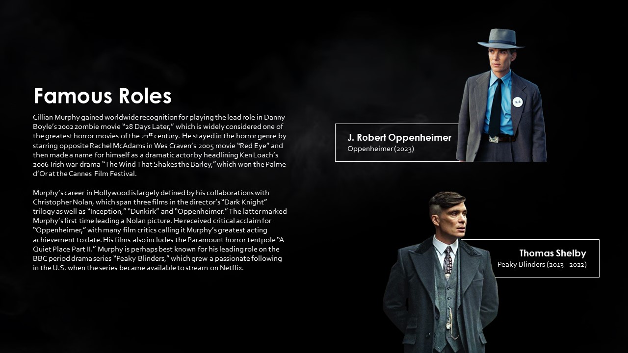 Cillian Murphy Template | Free PowerPoint and Google Slides - SlideChef