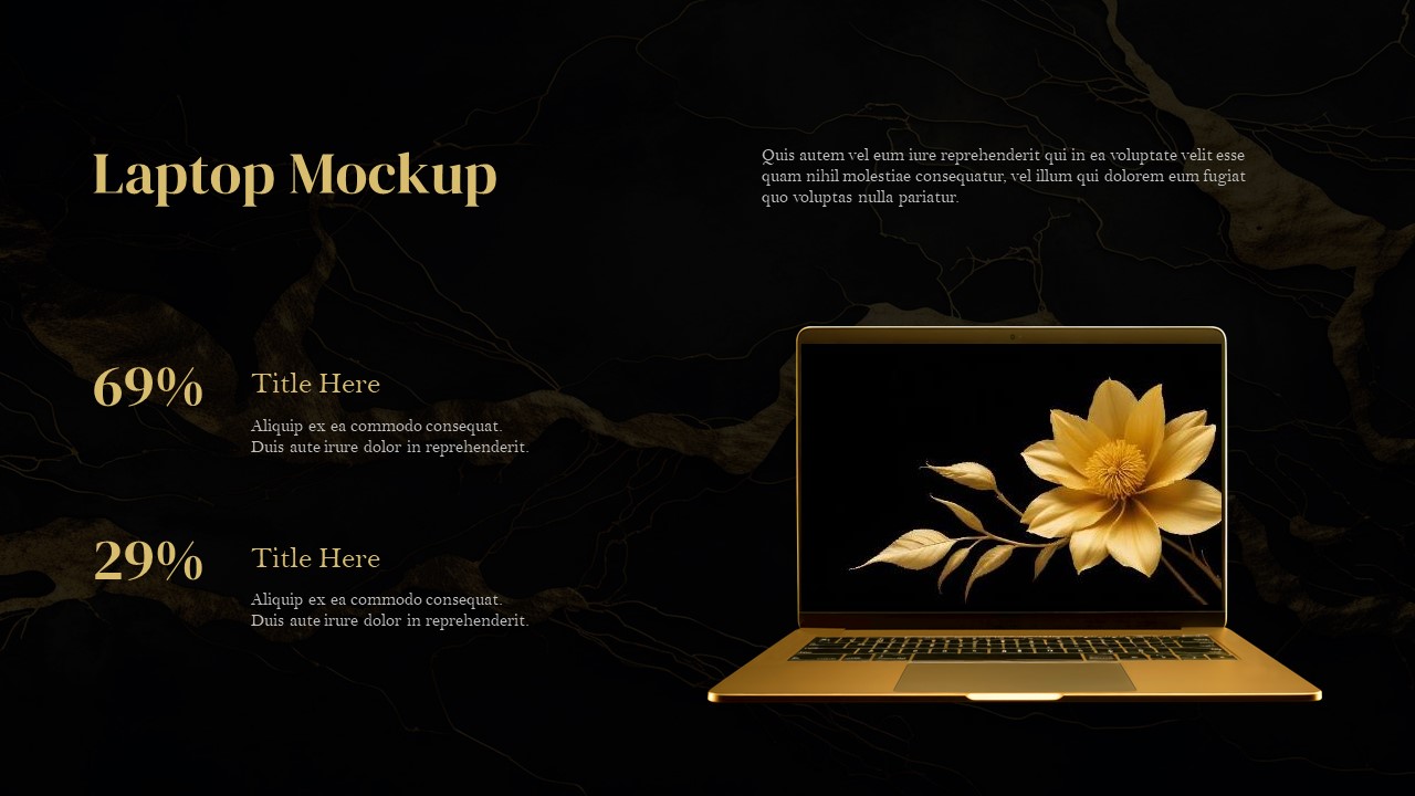 dark laptop mockup template