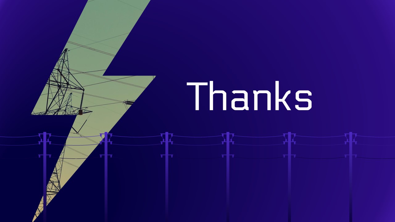 electricity presentation template thank you slides