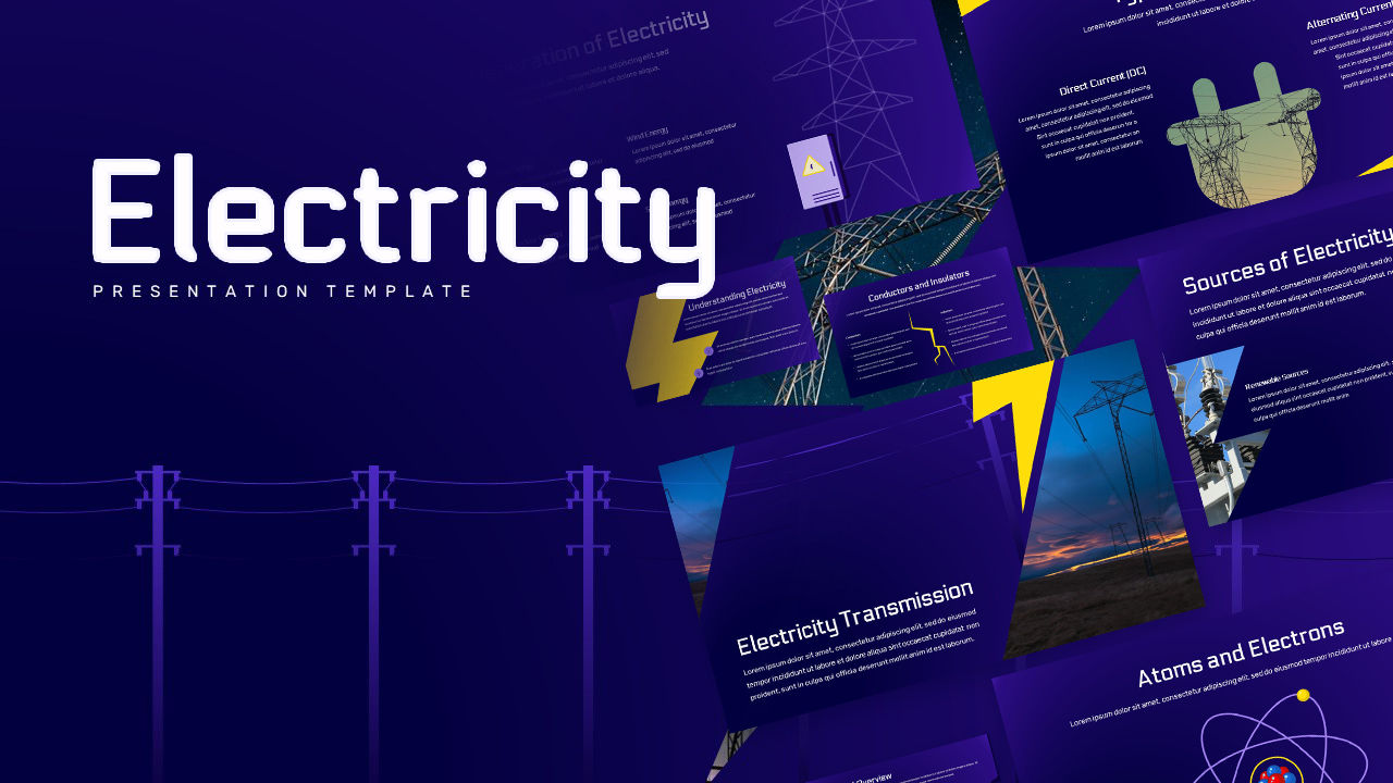 electricity slideshow template